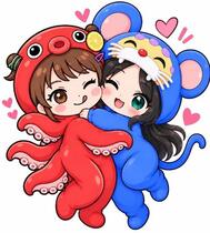 붙어 왔습니다 💞